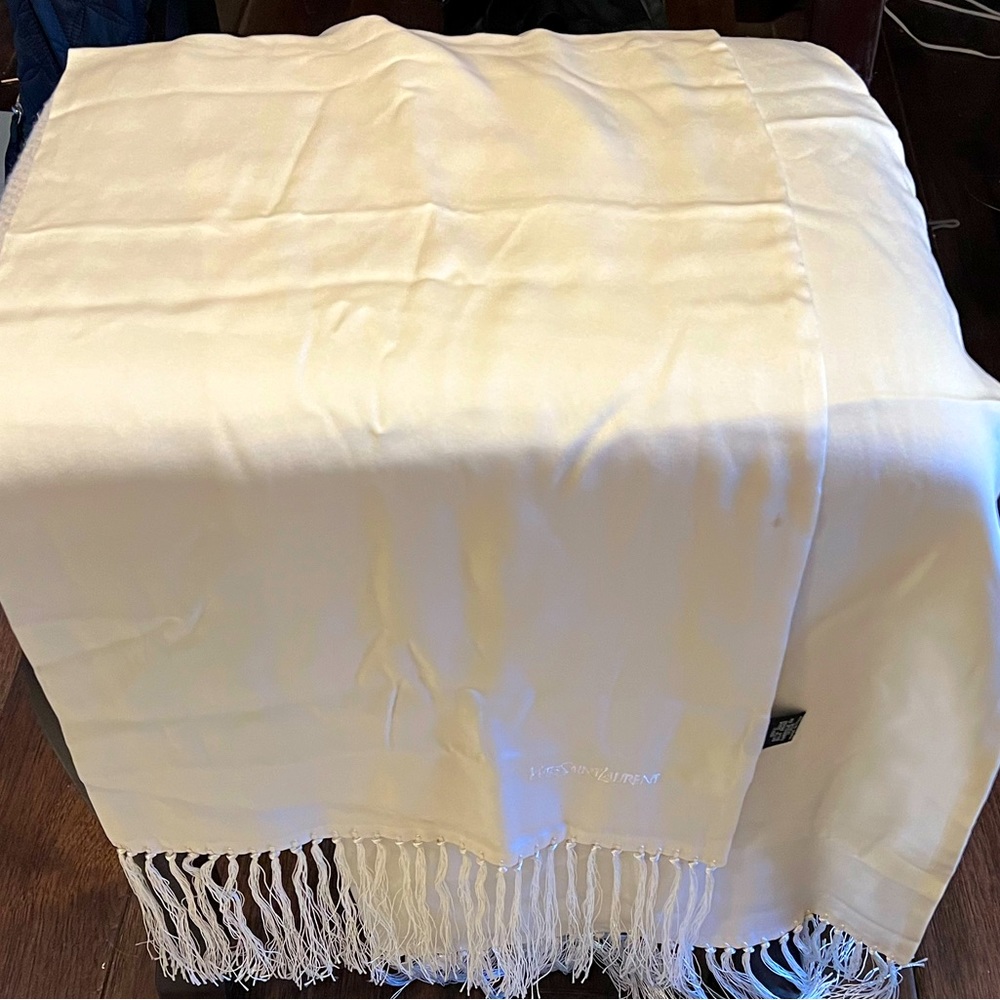 Long (60 inches) silk scarf by Yves Saint Laurent